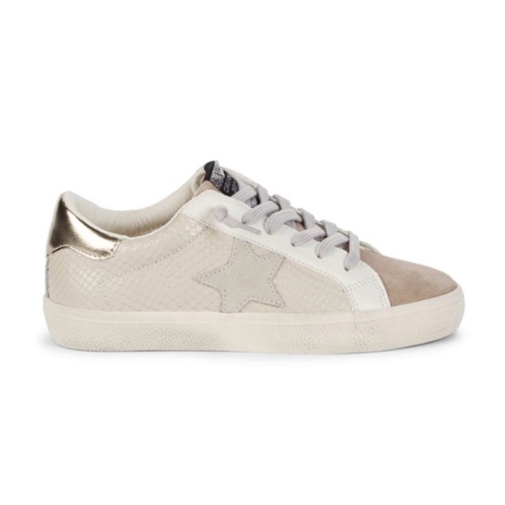 Vintage Havana Stylish Women's Sneakers in Cream and Gold